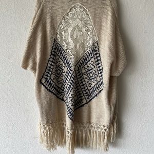 Light weight knit boho kimono